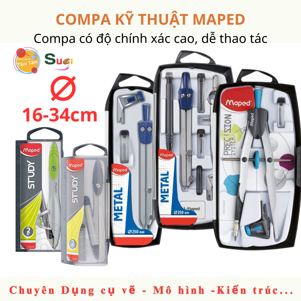 [ Tâm Tâm ] Compa vẽ Kỹ Thuật Maped , Compass Maped