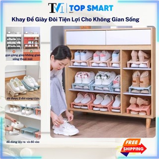  Khay Đựng Giày Đôi Thông Minh Kệ Để Giày 2 Tầng Cao Cấp Tiết Kiệm Không Gian 