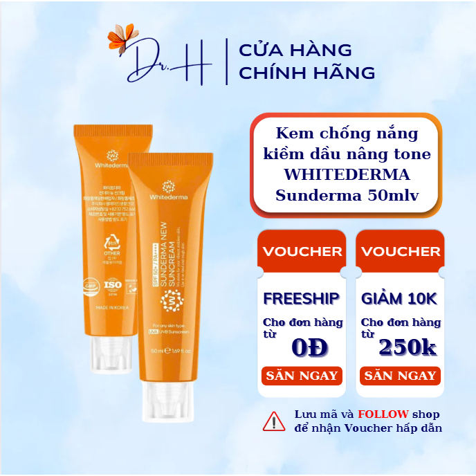 Kem chống nắng kiềm dầu nâng tone WHITEDERMA Sunderma 50ml