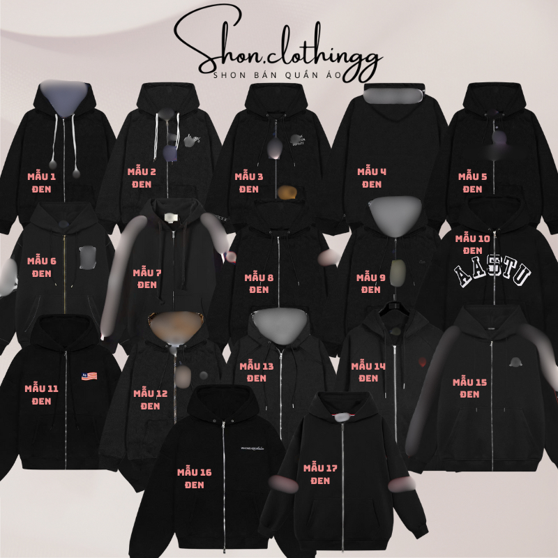 [NGẪU NHIÊN] Áo Khoác Hoodie Zip Nỉ Chân Cua - Shon Bán Quần Áo