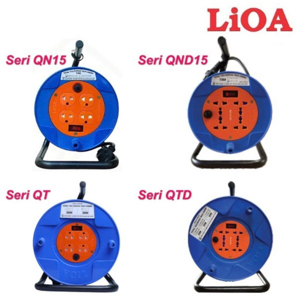 Ổ Cắm Rulo Lioa QN15-2-15A| QND15-2-15A | QT20-2-15A | QT30-2-15A | QT50-2-15A | QTD20-2-15A | QTD30