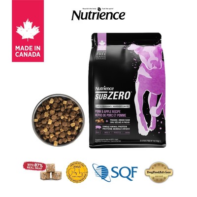 Hạt cho chó dị ứng Nutrience Subzero Grain-free - Lợn và táo, rau củ quả bao 1.8kg