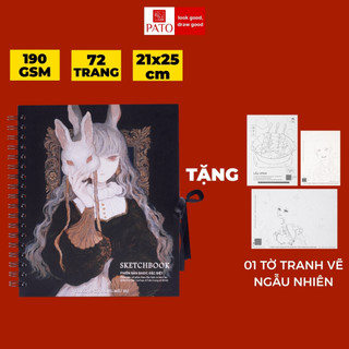   ONG MẶT BỰ  Sổ Vẽ Phiên Bản Đặc Biệt - Sổ Phác Thảo Không Kỵ Tẩy - Sketchbook 190gsm Tặng Line Art Vẽ Tóc 