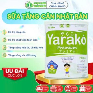  Sữa bột Tăng Cân cho bé YARAKO PREMIUM PEDIA Hỗ Trợ Phát Triển Toàn Diện 400g 900g 