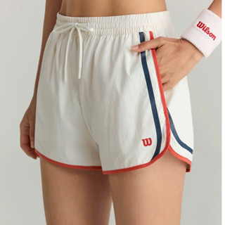 Quần Short thể thao nữ bo viền, in có túi, hai lớp chất mái mịn co giãn thoán mát