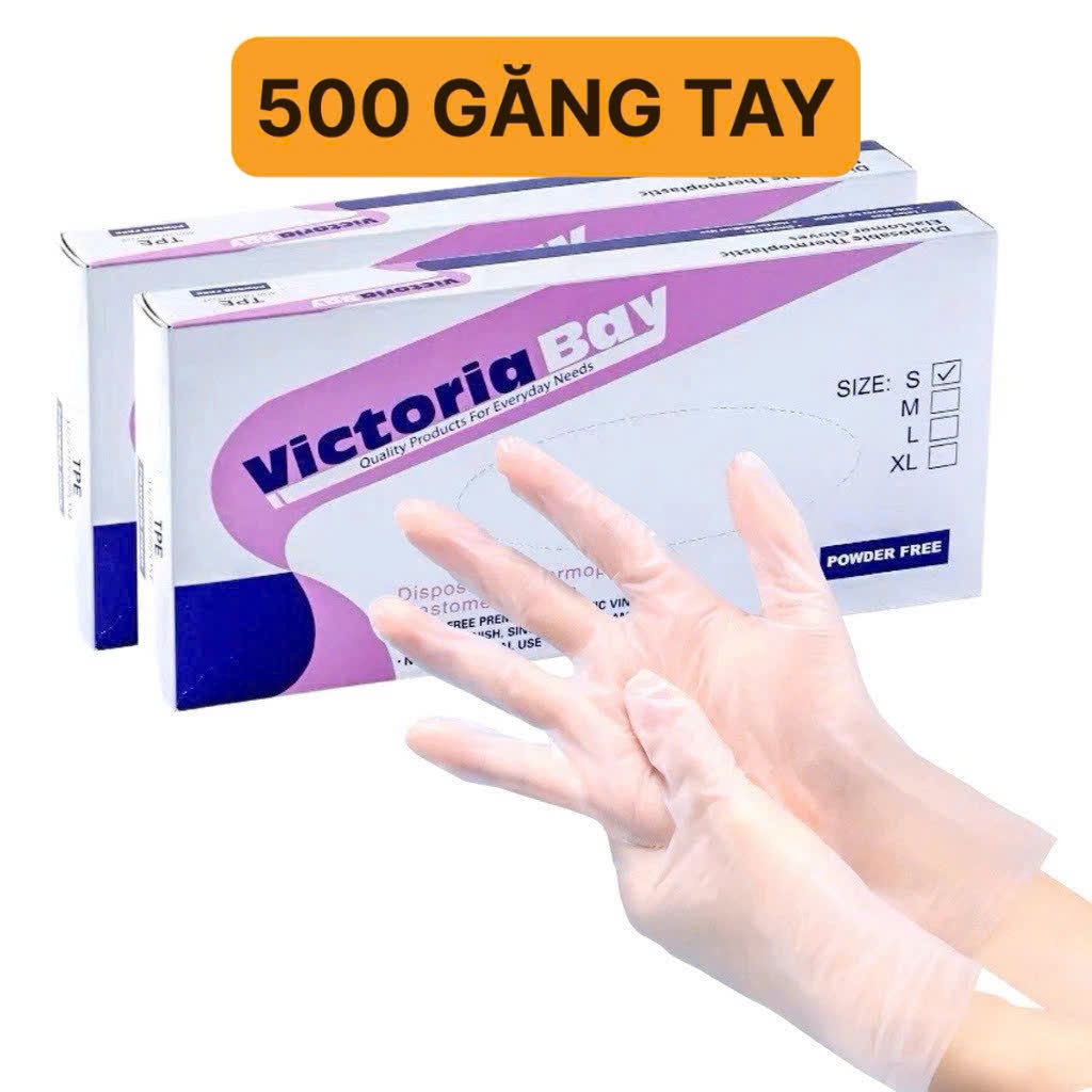 Găng Tay Victoria Bay Siêu Dai Hộp Nấu Ăn Làm Bếp Vệ Sinh - Chất liệu TPE không mùi