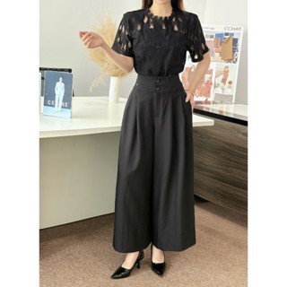 Quần Ống Rộng CCHAT Dáng Suông Kiểu Hanas Chất Liệu Tuytsi Cao Cấp 55QDS2002ST