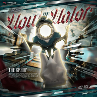   ROK  Keyrambit Bishop  Tượng  - Bộ Sưu Tập VOW OF VALOR – Cờ Vua Fantasy – Kèm Đế & Mũ – Nhựa In 3D Cao 