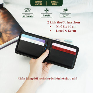 Ví nam da bò thật KANE Ví da nam mini nhỏ gọn, bóp nam nhỏ gọn chất da bò láng mịn Sonder Leather