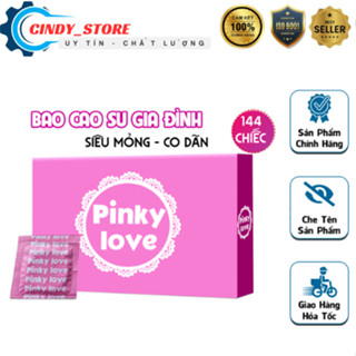 Bao Cao Su Pinky Love [ Hộp Lớn 144 Chiếc ] – Hộp Chính Hãng Sang Trọng, Kín Đáo