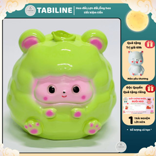 Heo đất ống tiết kiệm tiền lỗ tròn cừu lá siêu cute đáng yêu LD09 - TABILINE