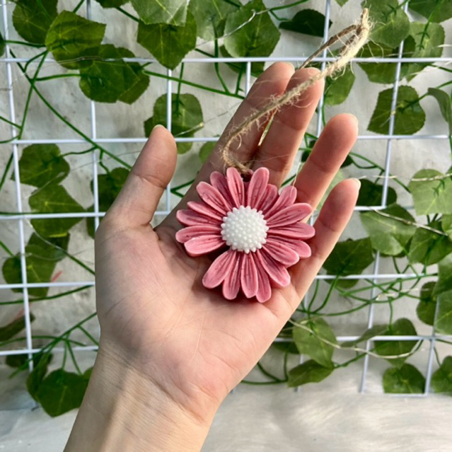 🌺 Henec Home Scent – Sáp hoa cúc nhụy trắng cánh hồng cháy 25ml 🌺