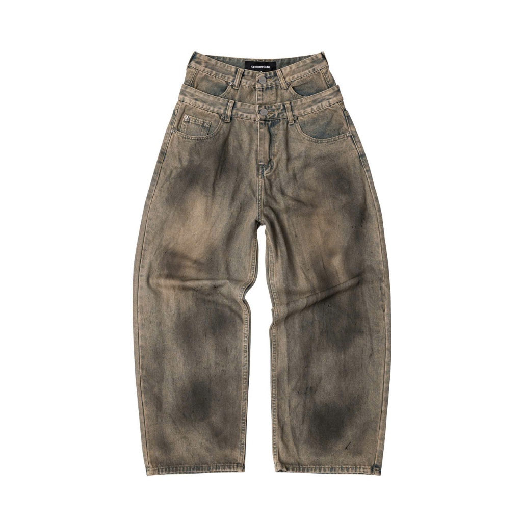 DOUBLE-WAISTED BAGGY JEANS / QUẦN JEAN HAI LƯNG / MOONROCK