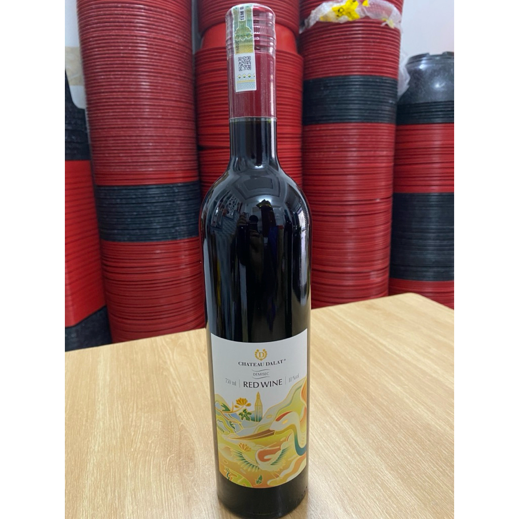 Vang Ngọt Đỏ Chateau Dalat DEMISEC Red Wine 10% 750ml