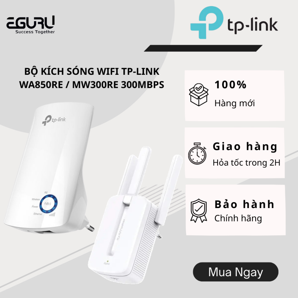 Bộ Kích Sóng Wifi TP-LINK WA850RE / MW300RE 300Mbps Chính hãng Bảo hành 24 tháng