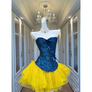  CORSET STORY- set hóa trang nàng bạch tuyết và bảy chú lùn áo corset chân váy xòe vàng cổ điển classic 