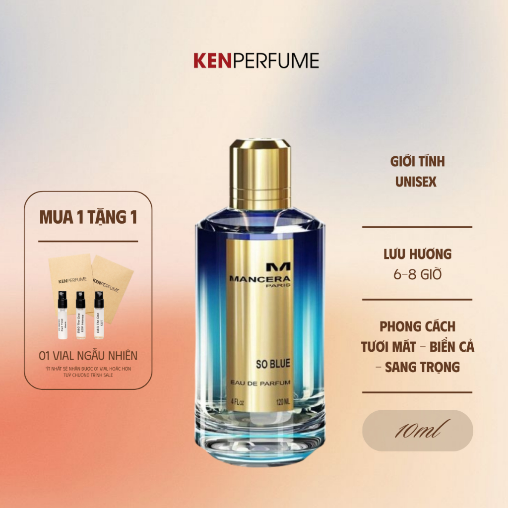 10ML Mancera So Blue | Nước Hoa Unisex  | Ken Perfume