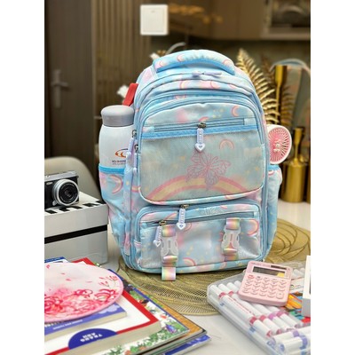 BALO BÉ GÁI RAINBOW SM học sinh Tiểu Học/THCS/THPT Chống Gù Lưng, Siêu Nhẹ, Quai Đeo Thoáng Khí, An Toàn