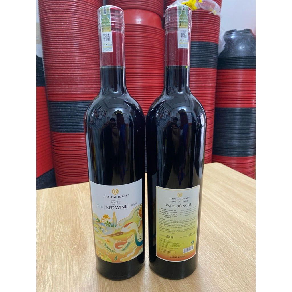 Vang Ngọt Đỏ Chateau Dalat DEMISEC Red Wine 10% 750ml