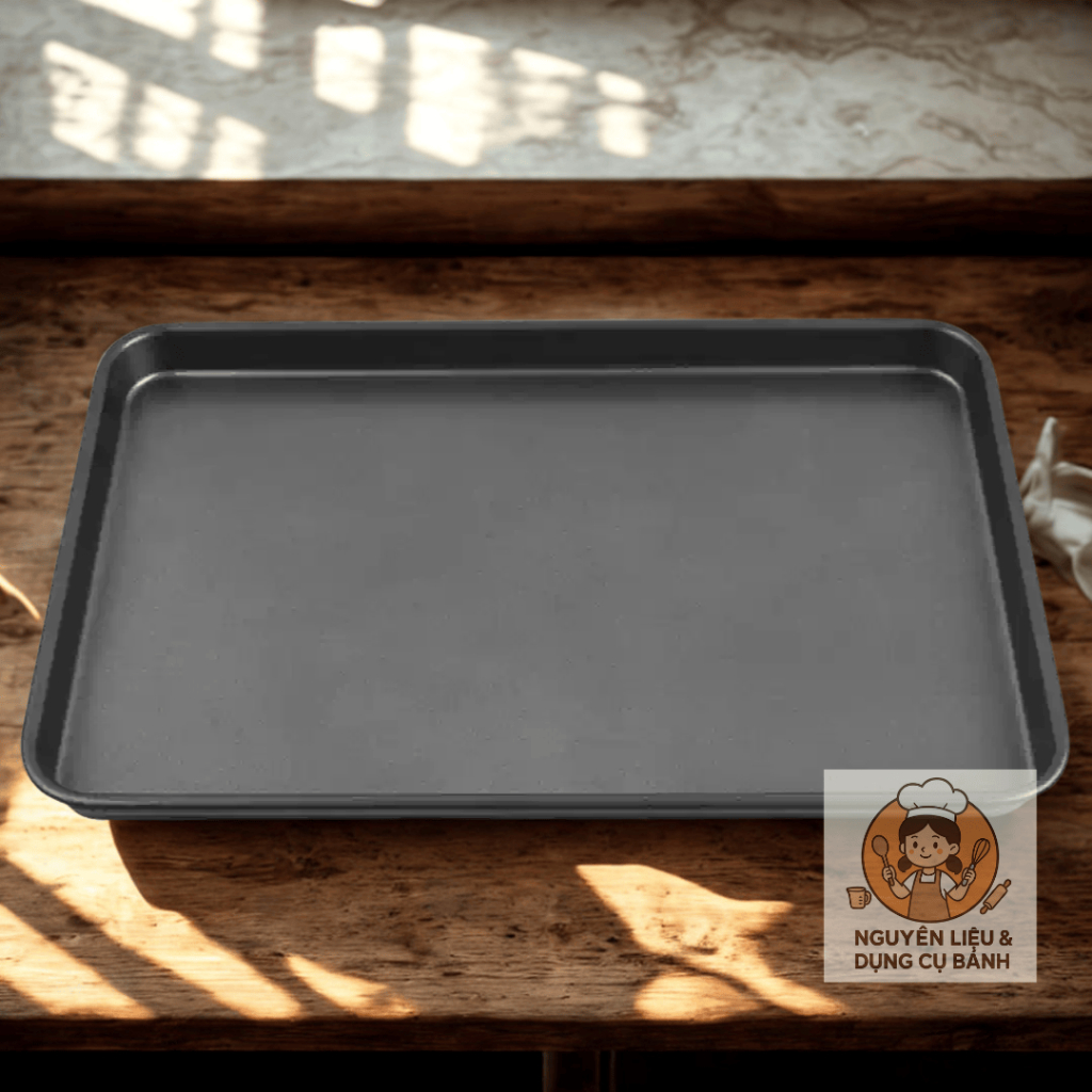 Khay Nướng Bánh Chống Dính Kích Thước 40x60cm – Khay Làm Bánh Mì, Bánh Ngọt, Pizza, Dùng Cho Lò Nướng An Toàn Tiện Lợi