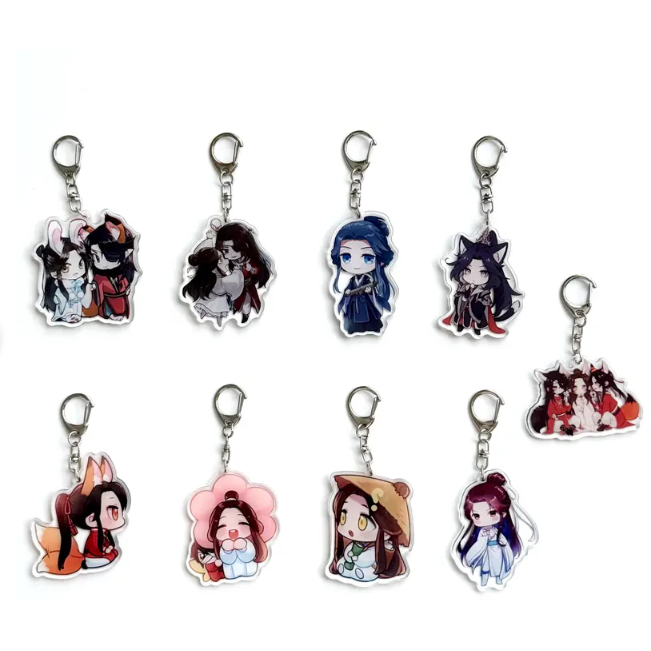Porte-clés acrylique TGCF Tian Guan Ci Fu, porte-clés bénédiction officielle du ciel, Hua Cheng, Hua