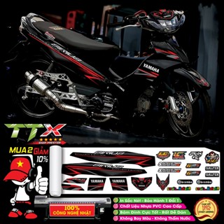 Tem Sirius zin 2019 đen đỏ – Decal dán xe Sirius độ kiểng, in máy Nhật bền màu, chuẩn form dễ dán ôm sát dàn áo