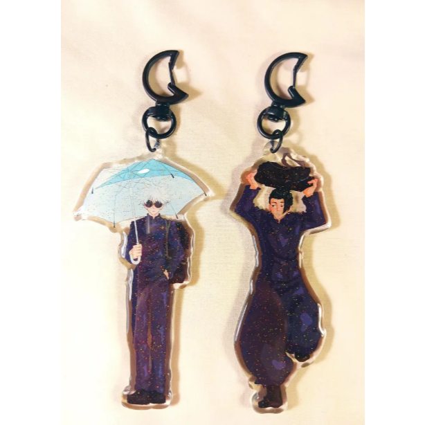 Jujutsu Kaisen Gojo Geto Glitter Acrylic Keychain