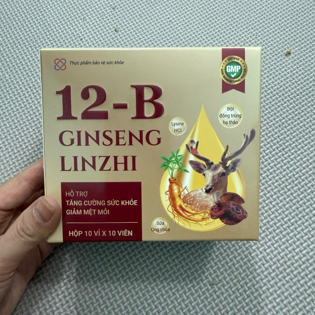 Viên uống bổ tổng hợp Multivitamin 12B Ginseng Linzhi Hộp 100 viên giúp bồi bổ cơ thể tăng thể lực c