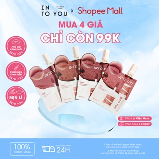   MUA 4 99K  Son Bùn Mini INTO YOU Chất Son Nhẹ Không Khô Môi Lộ Vân Môi Bám Màu Ổn Định Bagged 1g 