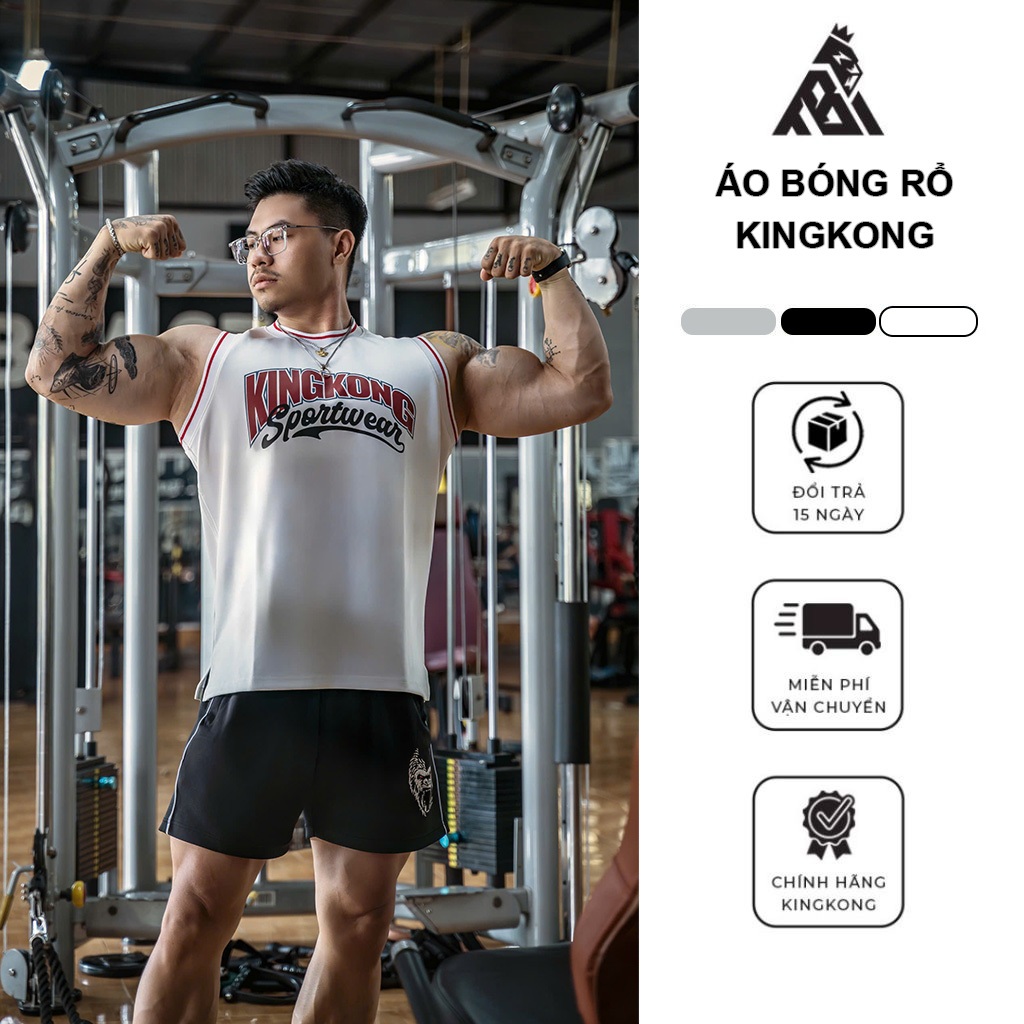 Áo Ba Lỗ KingKong Tanktop Bóng Rổ Phối Viền - Local Brand TB KINGKONG SPORT WEAR