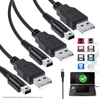 Cáp Sạc Máy Nintendo 3DS / New 3DS / 2DS / DSi Dây Sạc USB 1.2m – Sạc Ổn Định – Không Hại Máy