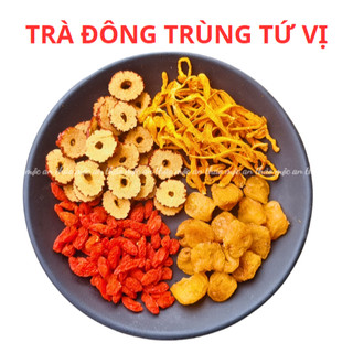  Trà Đông Trùng Tứ Vị Trà Dưỡng Nhan Dưỡng Nhan Đông Trùng Ngũ hắc Thanh Lọc Cơ Thể Tóc Bạc Sớm 