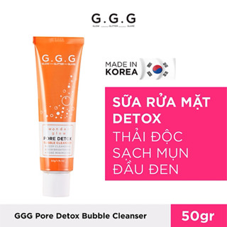   Hộp móp-Xả giá hời  Sữa Rửa Mặt Thải Độc Sạch Mụn Trắng Da GGG Wonder Glow Pore Detox Bubble Cleanser 50gr 
