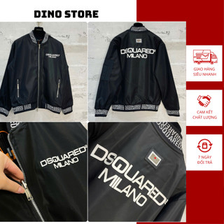 Áo Khoác Gió Nam DSQ Viền Cổ Chữ Tag Logo Lưng Cực Ngầu - Khoác Gió Nam DSQ2 Mi.lano Cao Cấp