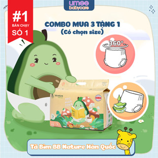 [COMBO MUA 3 TẶNG 1] Tã Bỉm Dán/Quần BB NATURE/ BB CARE PLUS Chất Liệu Sợi Tre Hữu Cơ An Toàn Cho Bé Size Từ NB - 3XL
