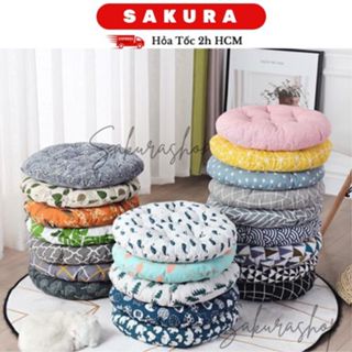  Đệm Lót Ghế Đệm Ngồi Bệt Văn Phòng Nhiều Mẫu  40x40cm  Đệm Bông Ngồi Bệt Kiểu Nhật - dày dặn êm ái 