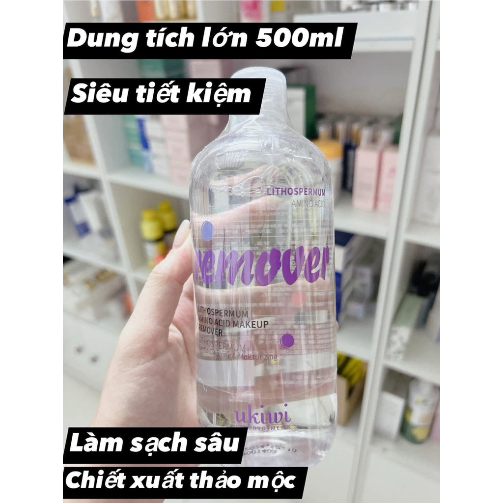 (Date 2027- siêu to 500ml) Tẩy trang Hàn Quốc UKIWI sạch sâu dành cho mọi loại da kể cả da nhạy cảm