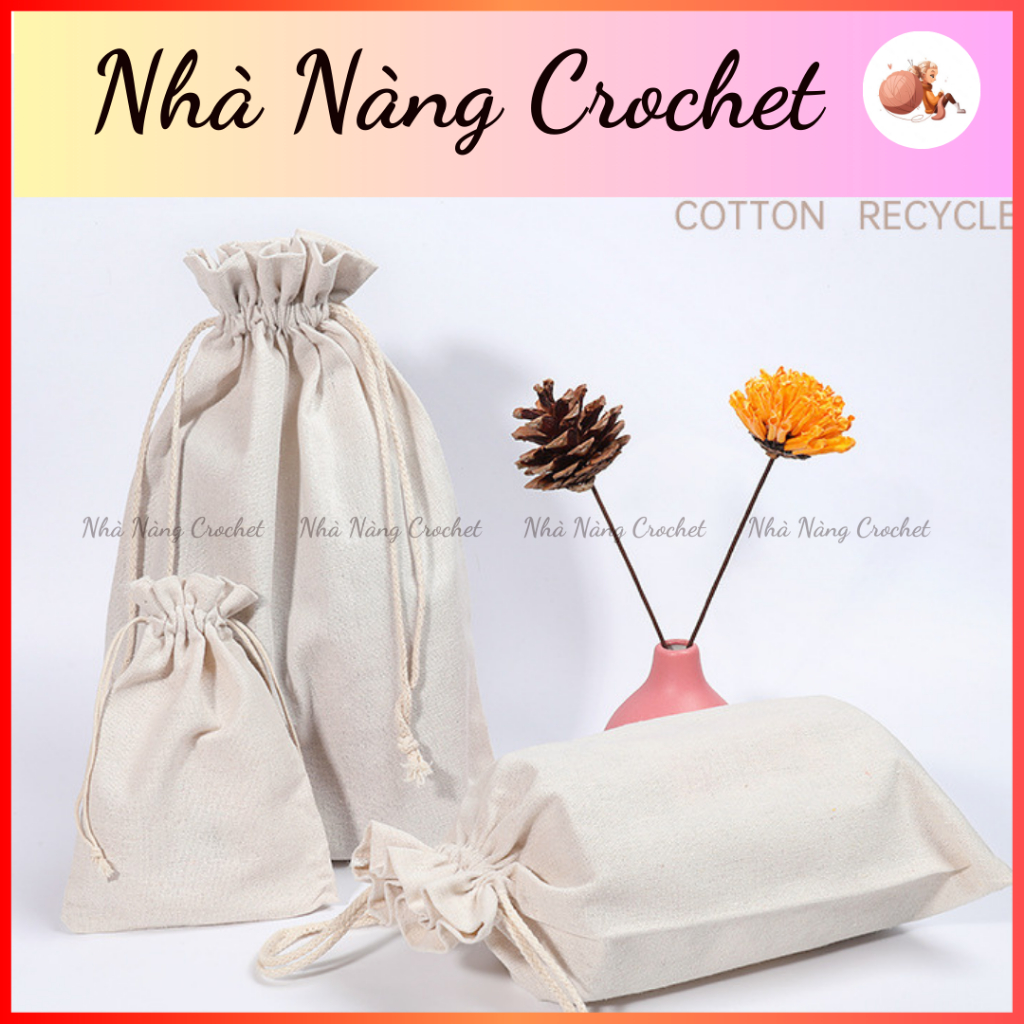 Túi vải rút may sẵn, túi vải lót canvas, vải canvas làm lót bên trong túi