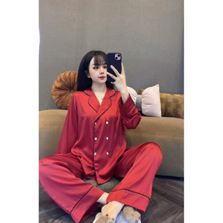  Hl91 40-105kg  PIJAMA TDQD CỔ VEST PHỐI NÚT - kèm cột tóc 