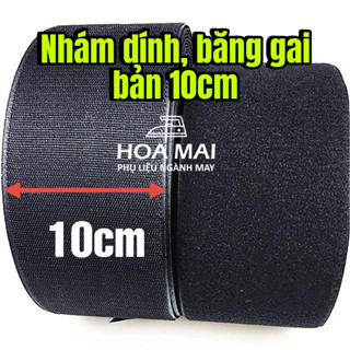   Bản to 10cm Băng Nhám Dính Bản 10cm Nhám Gai 2 Mặt Velcro dán Strap bike Băng Dính Gai Chắc Chắn 