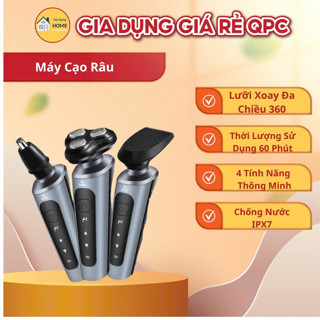 Máy Cạo Râu 9D Shaver 3in1 polka.store Tặng Kèm 5 Phụ Kiện Cao Cấp Bảo Hành 12 Tháng Lỗi 1 Đổi 1