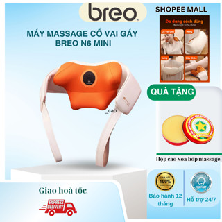 Máy Massage Cổ Vai Gáy BREO N6 Mini - Xoa Bóp Êm Ái Không Gây Đau - Con Lăn Silicon Mềm