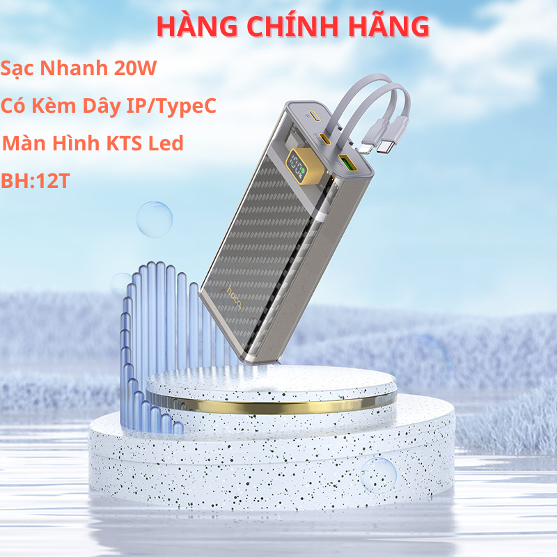 [Hàng Chính Hãng] Sạc Dự Phòng Hoco J104,J104A QC3.0 22.5W Sạc Siêu Nhanh Thiết Kế Màn Hình Kỹ Thuật