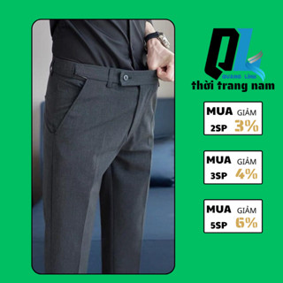  Quần âu nam  Cạp Chun Ẩn  chất vải COTON  Co Giãn Thỏa Mái ,Không Nhăn Không Xù co giãn dáng baggy 