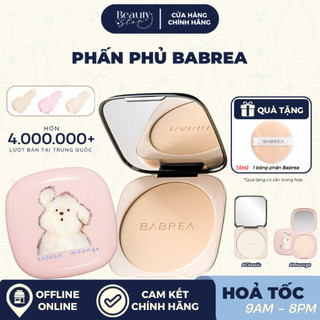 [HOẢ TỐC] Phấn Phủ BABREA Kiềm Dầu Che Khuyết Điểm Fixed Powder Pact Mịn Màng Lâu Trôi