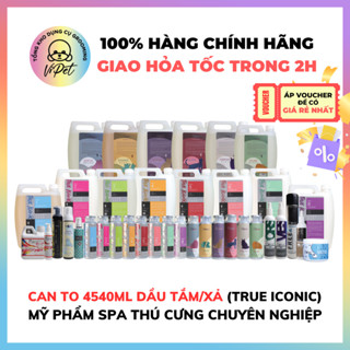  Can to  True Iconic 4.540 lít - Sữa tắm xả dưỡng lông cho chó cao cấp nhật khẩu Malaysia - Dầu tắm chó dưỡng lông spa 