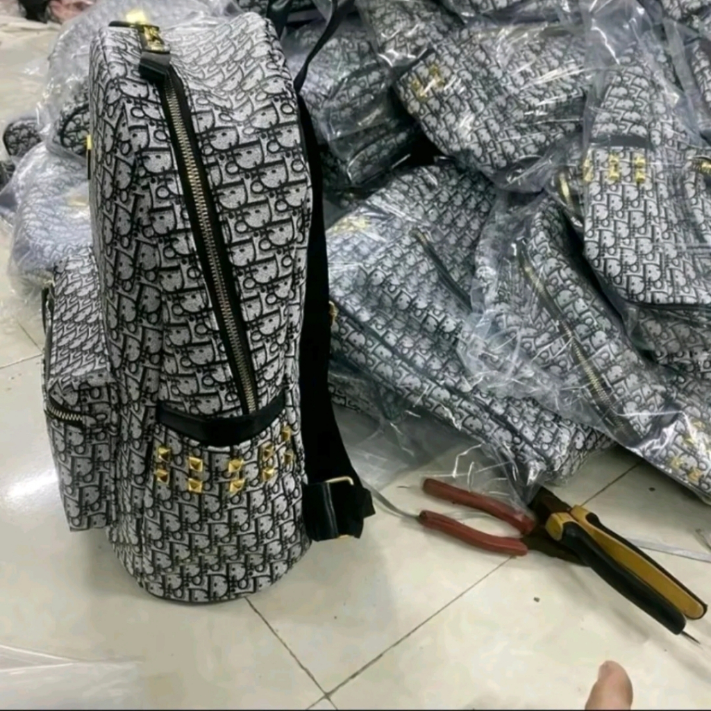 Balo đi học Thổ Cẩm cho nam nữ da cao cấp Chống Nước size 40cm vừa sách vở A4 Laptop