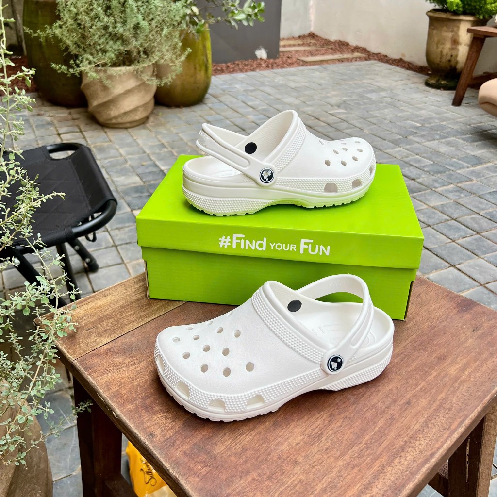 [ Có Hộp ] Dép nam Classic chống nước, Dép nữ đế cao 2.5cm, giày sục nữ mẫu mới siêu nhẹ [ Drew V1 ]