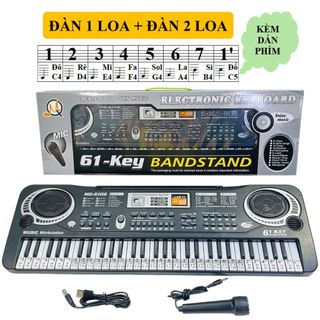 Đàn Piano 61 Phím Cho Bé, Tặng Kèm Số Dán Phím Và Các Bản Nhạc Cho Bé Đánh Đàn Dễ Hơn