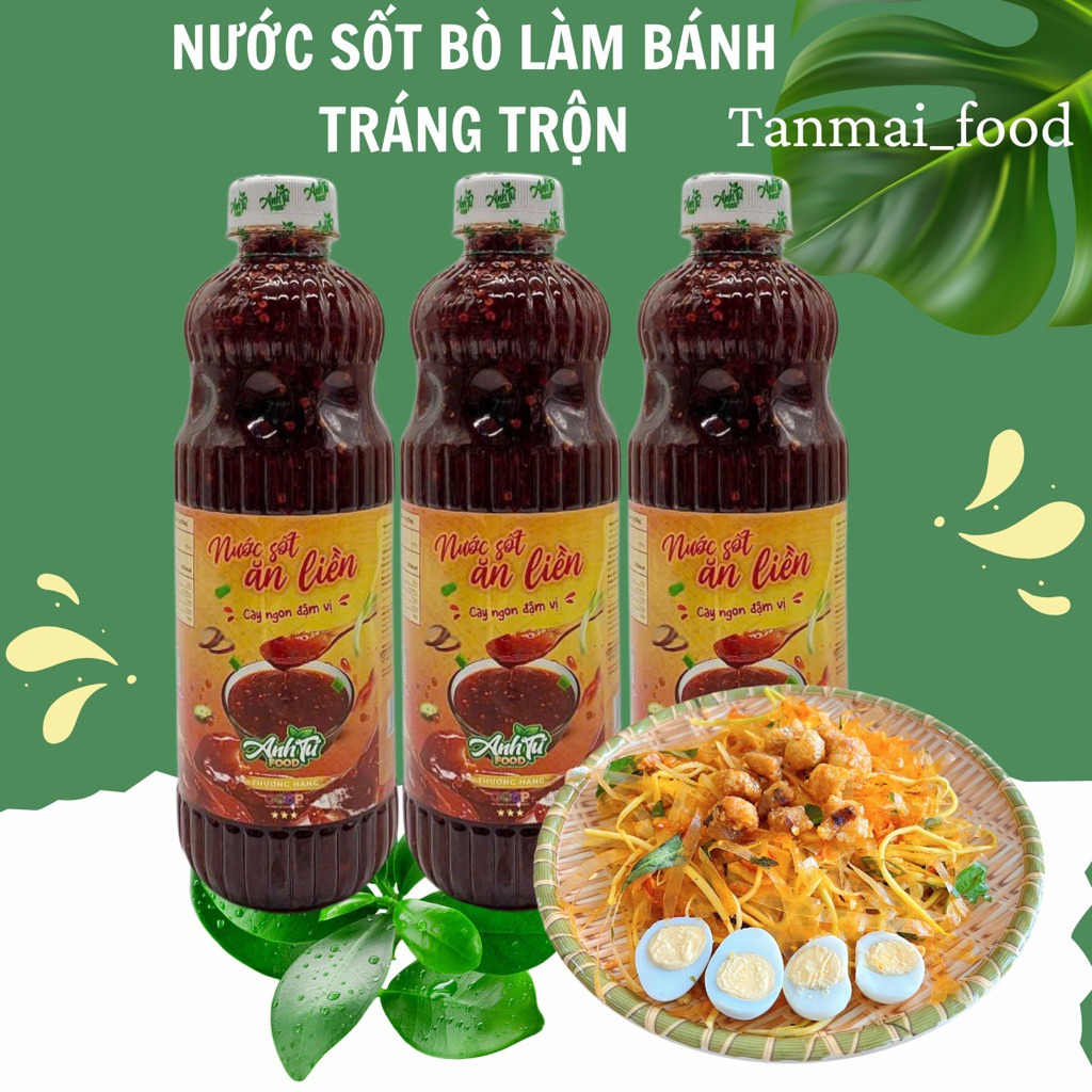 (Chai 1Lít ~1,3KG) NƯỚC SỐT BÒ / NƯỚC SỐT ME LÀM BÁNH TRÁNG TRỘN, BÁNH TRÁNG CUỘN